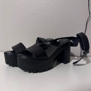 Black Platform Sandals